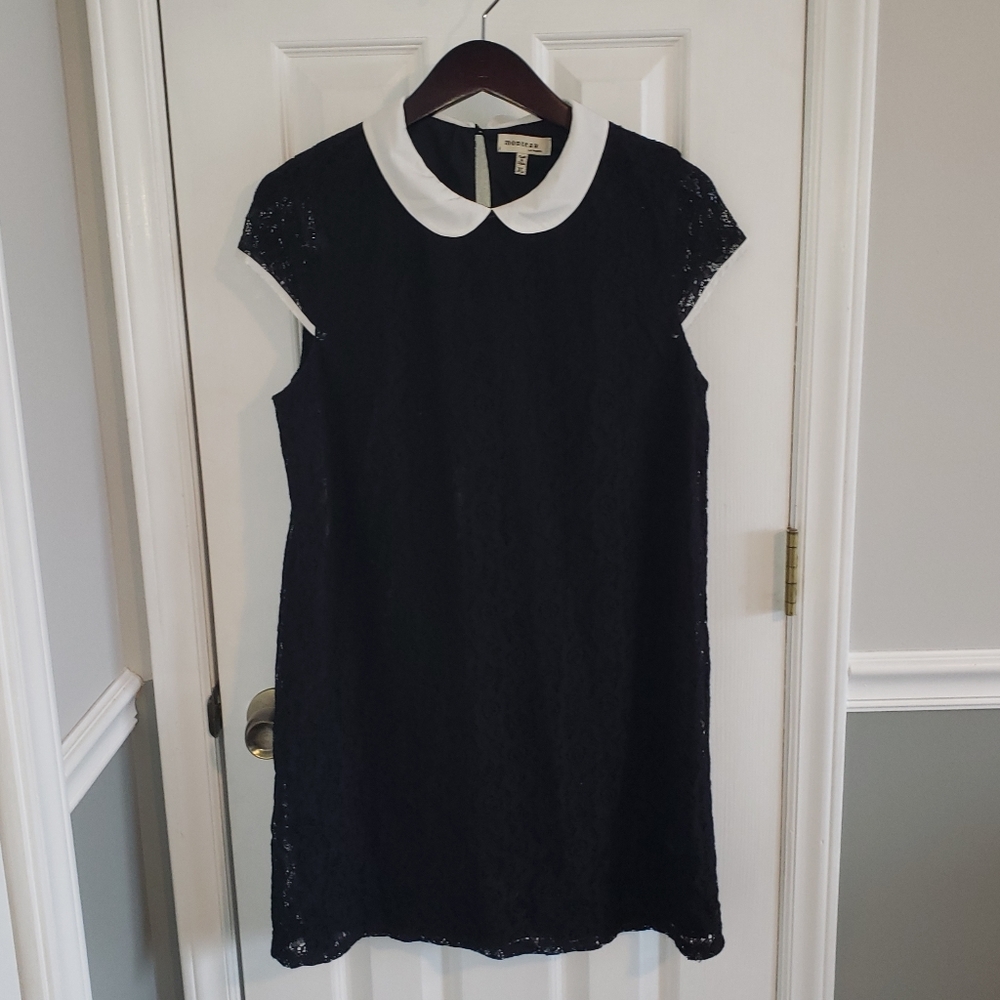 Black and white lace dress